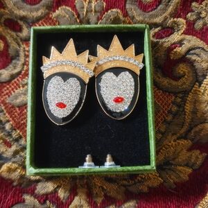 BaubleBar/Disney Gold and Red Evil Queen Heart Earrings Snow White